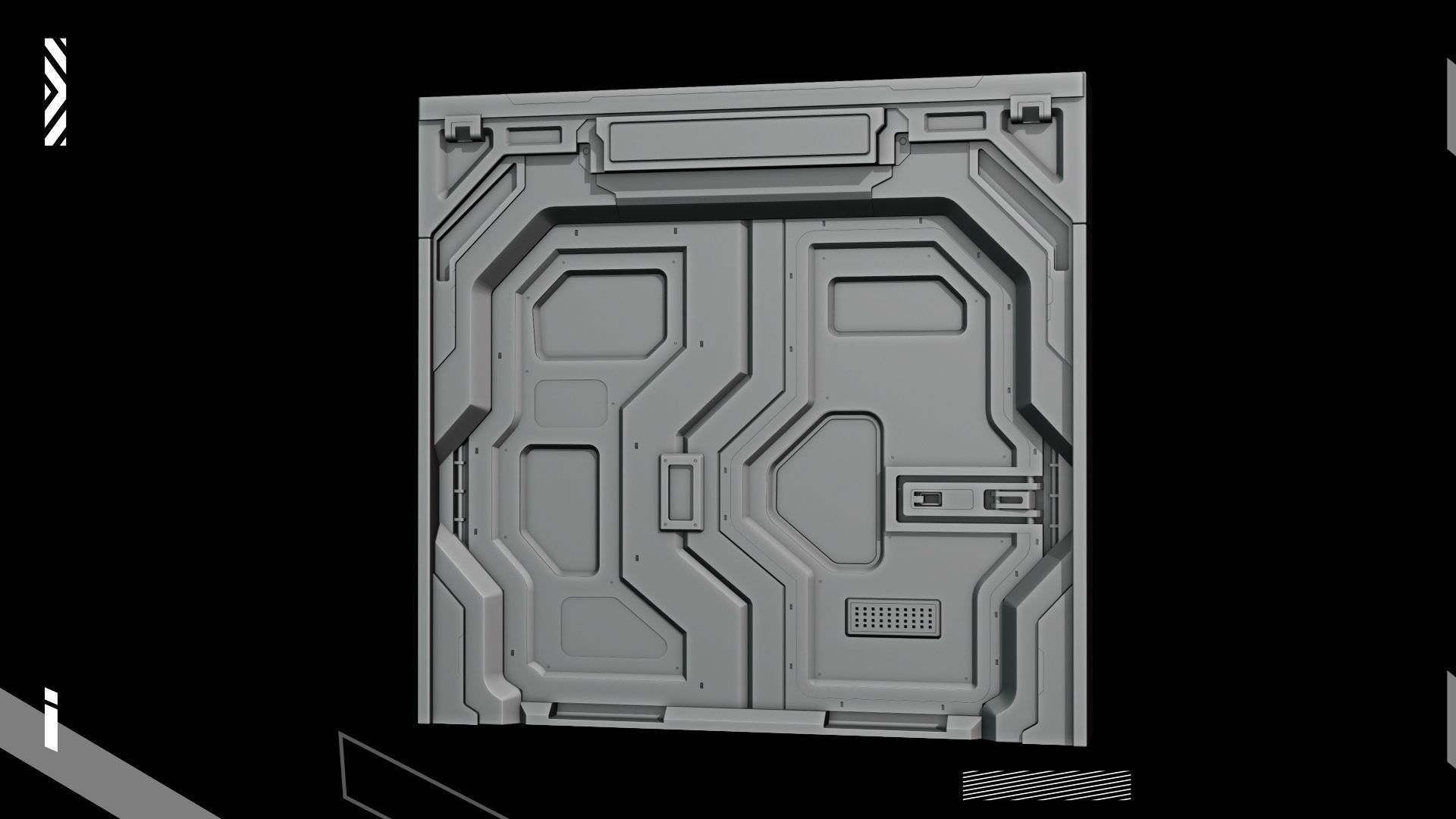 07 scifi door kitbash high detail 3dmodels 3D model_1