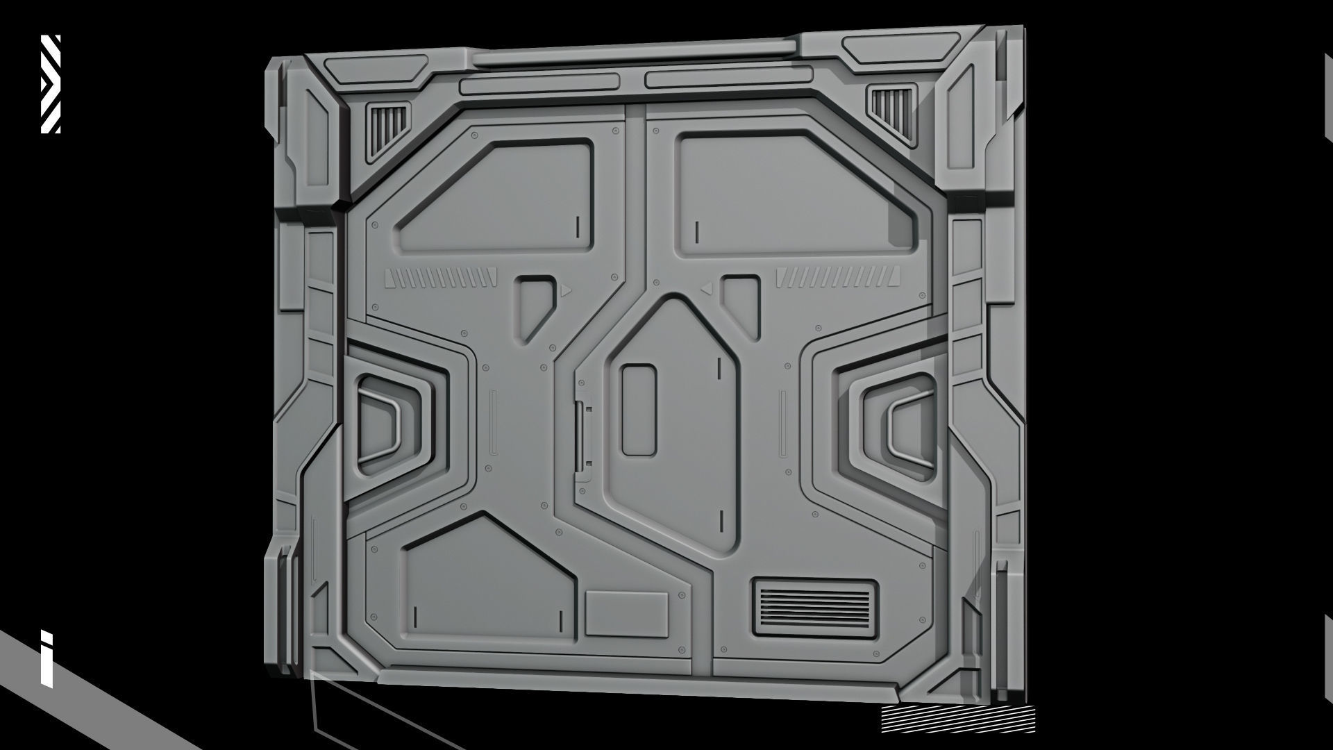 07 scifi door kitbash high detail 3dmodels 3D model_2