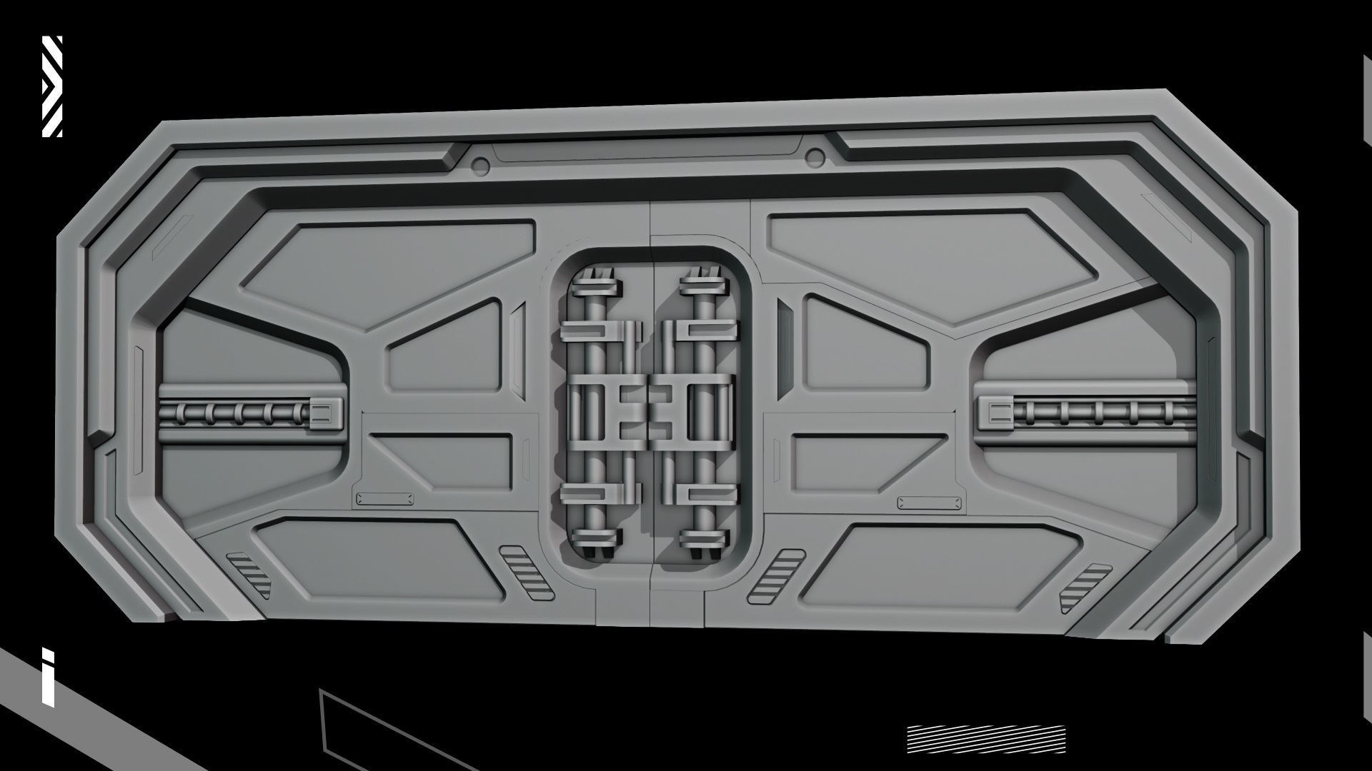 07 scifi door kitbash high detail 3dmodels 3D model_7