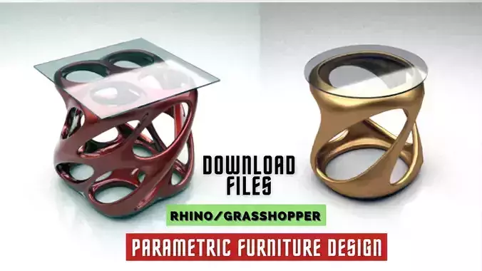 Parametric Table Design Grasshopper Rhino 3d Model Download