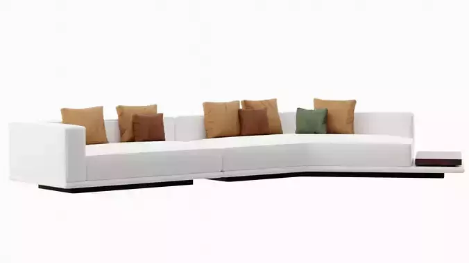 Zenith Modern White Sofa