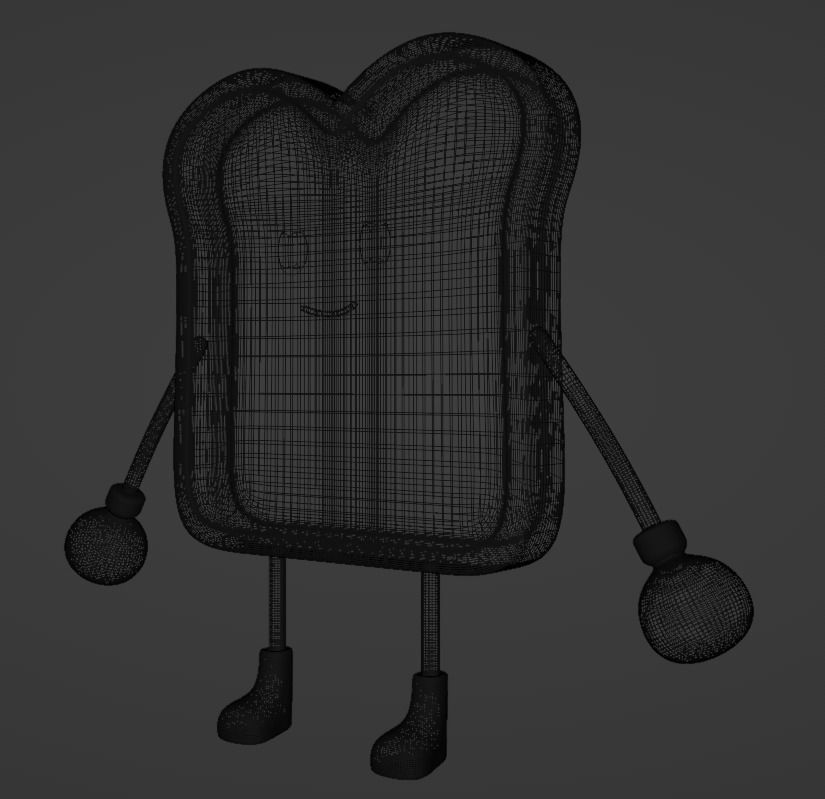 toast character free 3D model | CGTrader