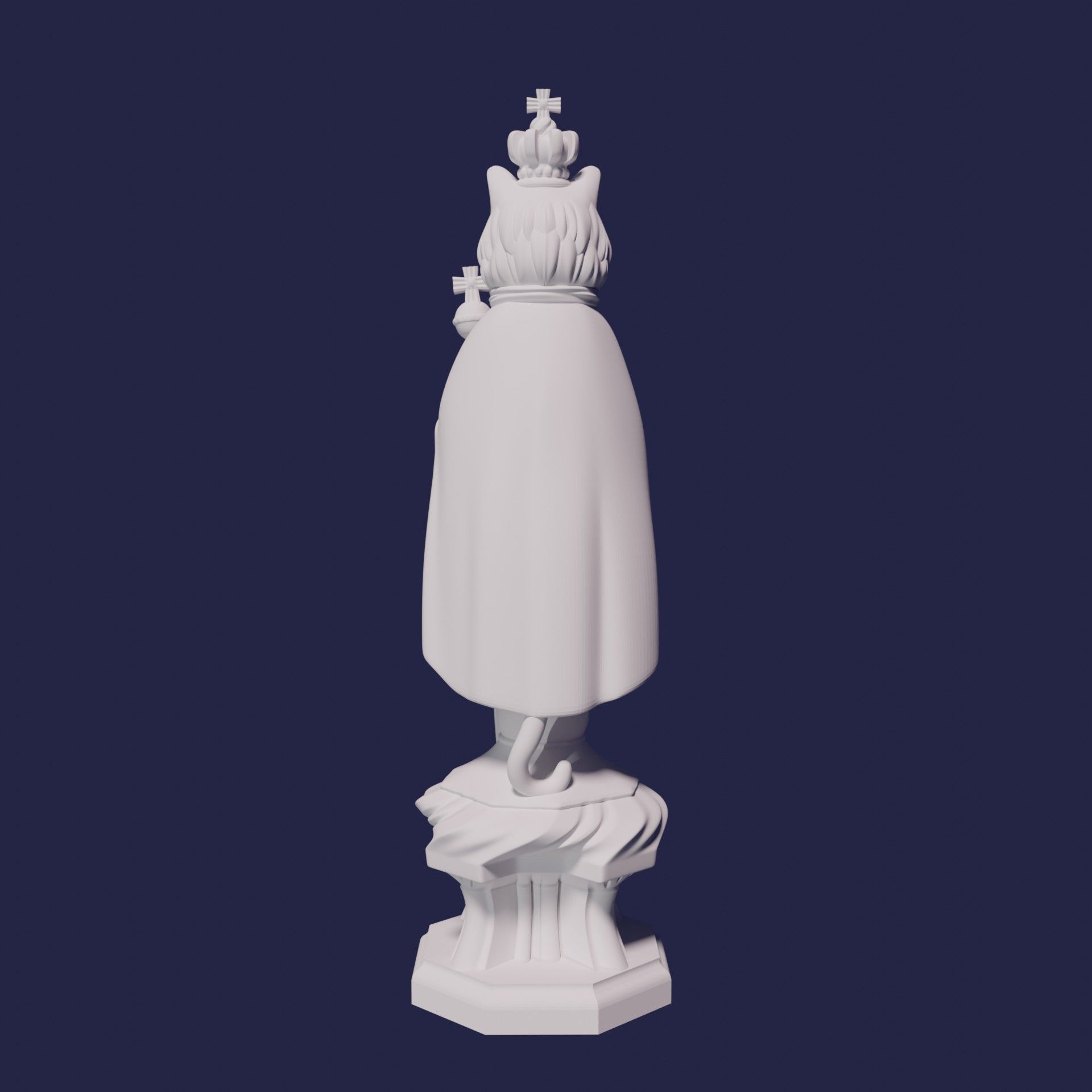 CAT CHESS SET 3D print model_20