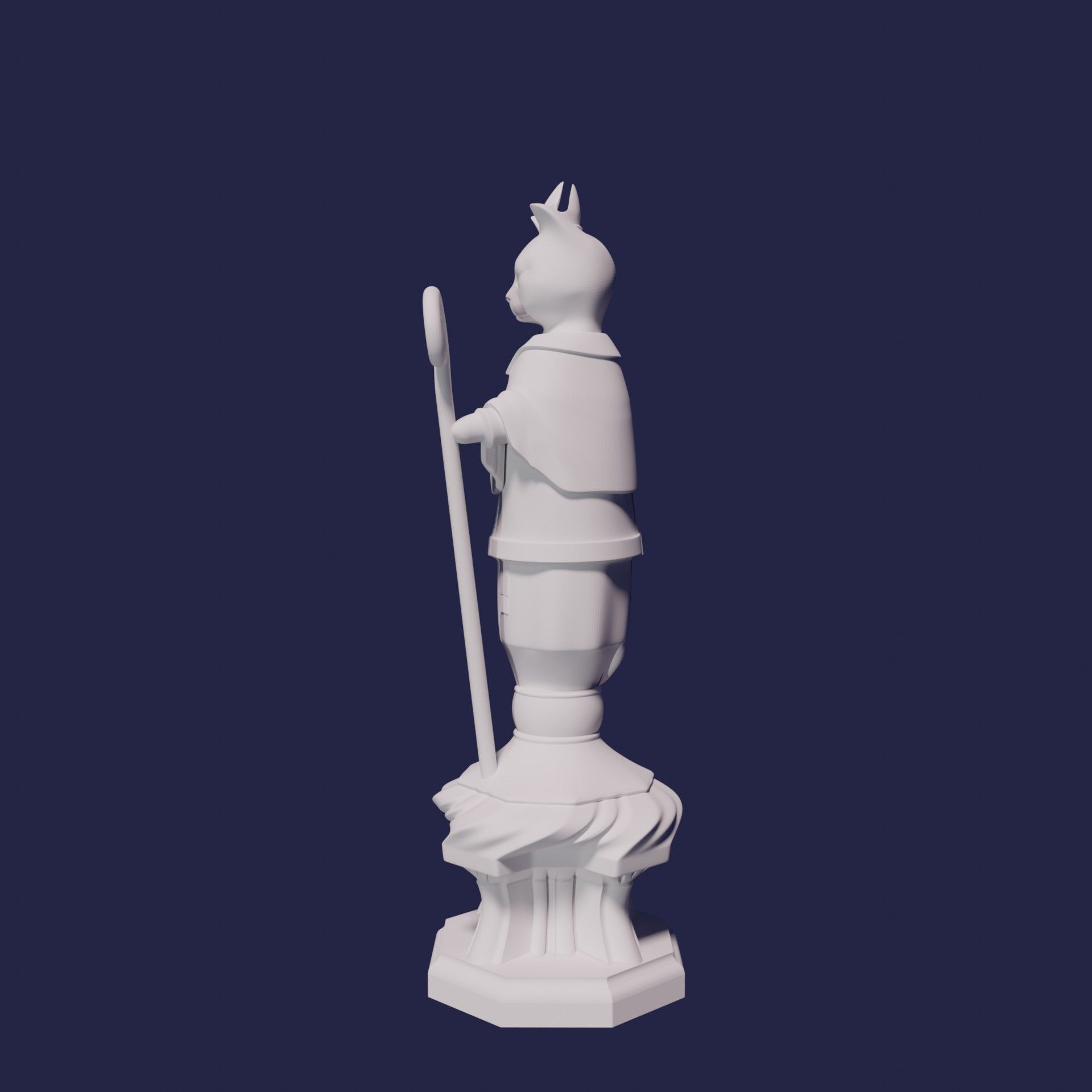 CAT CHESS SET 3D print model_13