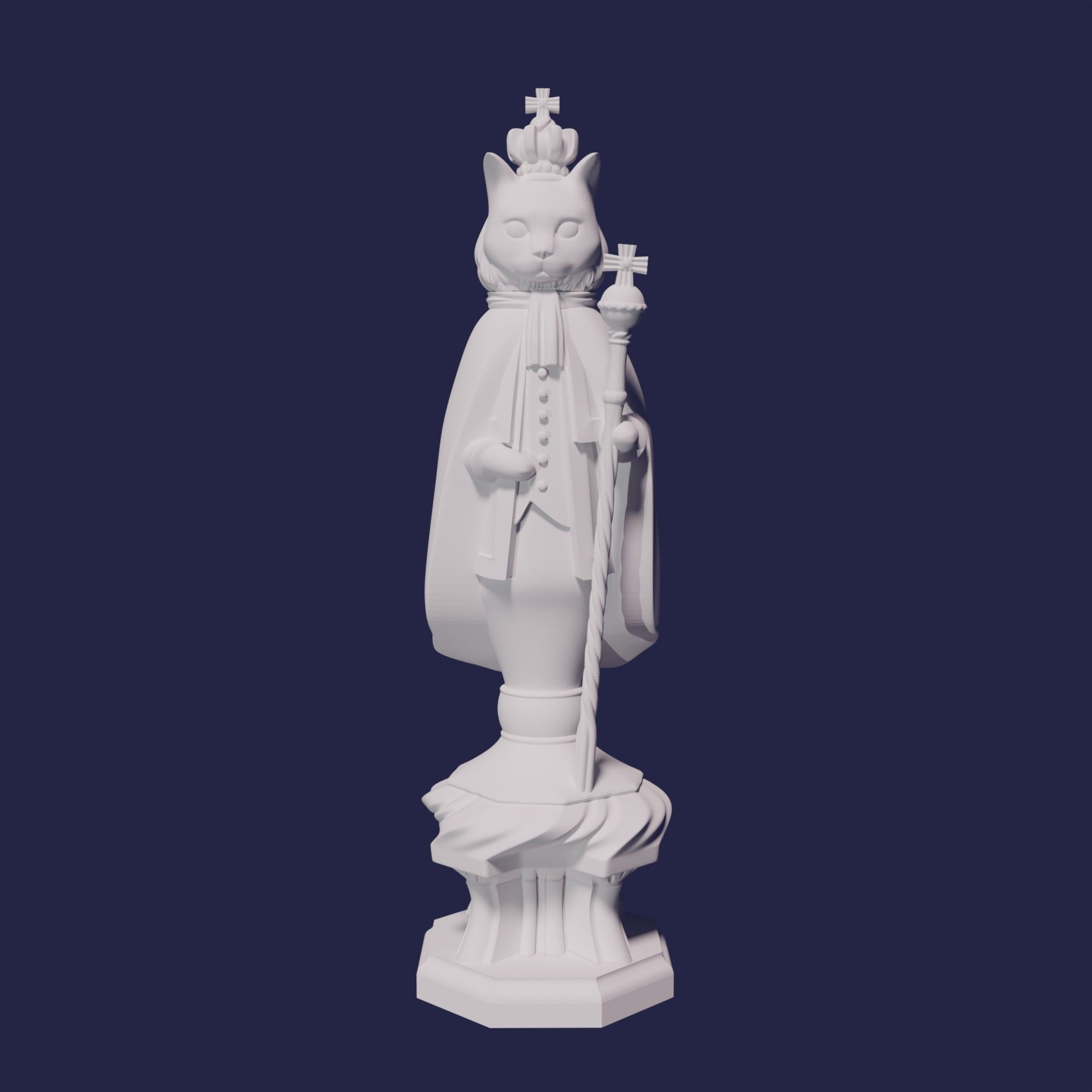CAT CHESS SET 3D print model_18