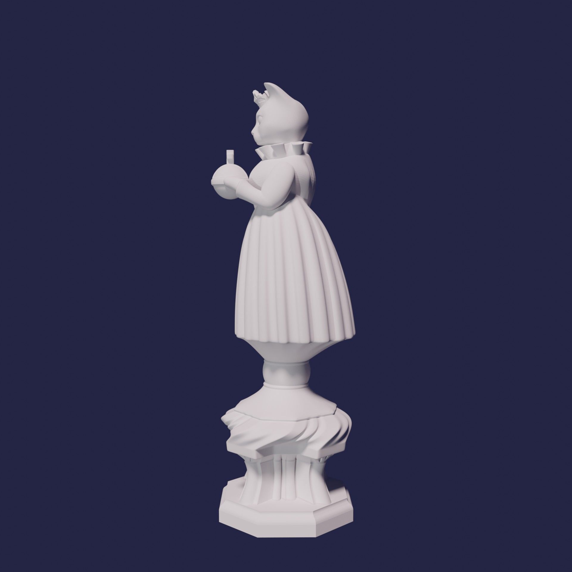 CAT CHESS SET 3D print model_16