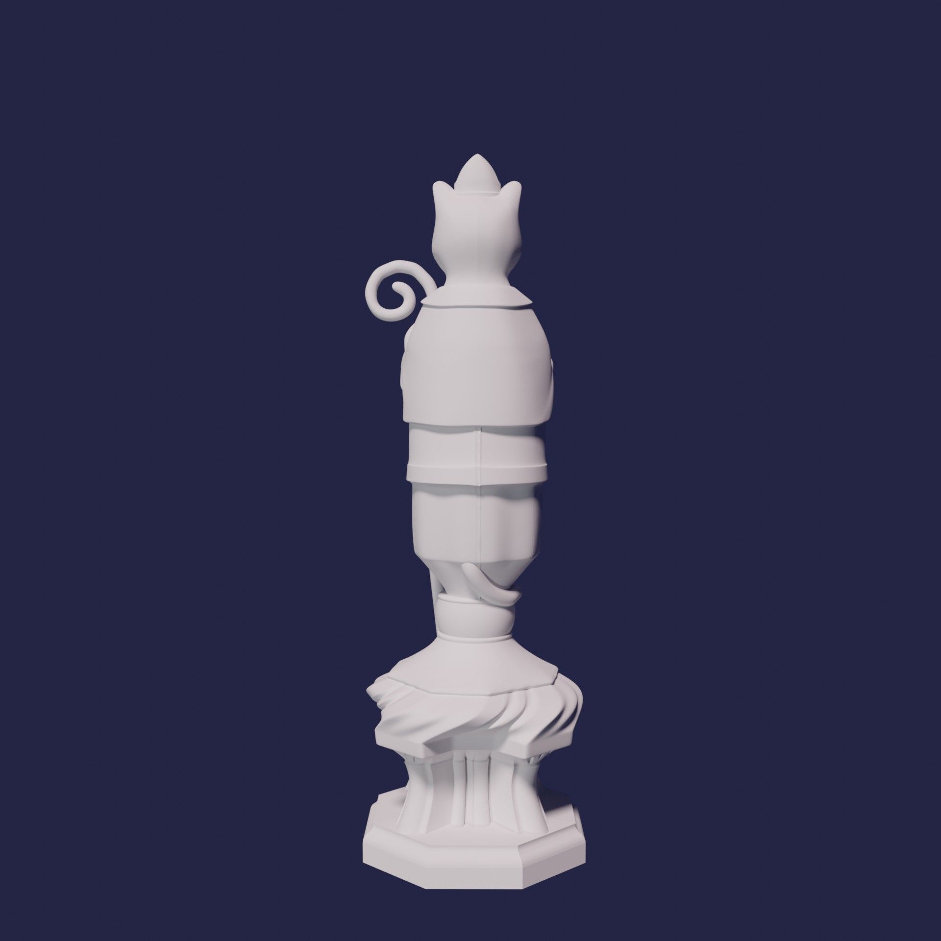 CAT CHESS SET 3D print model_14