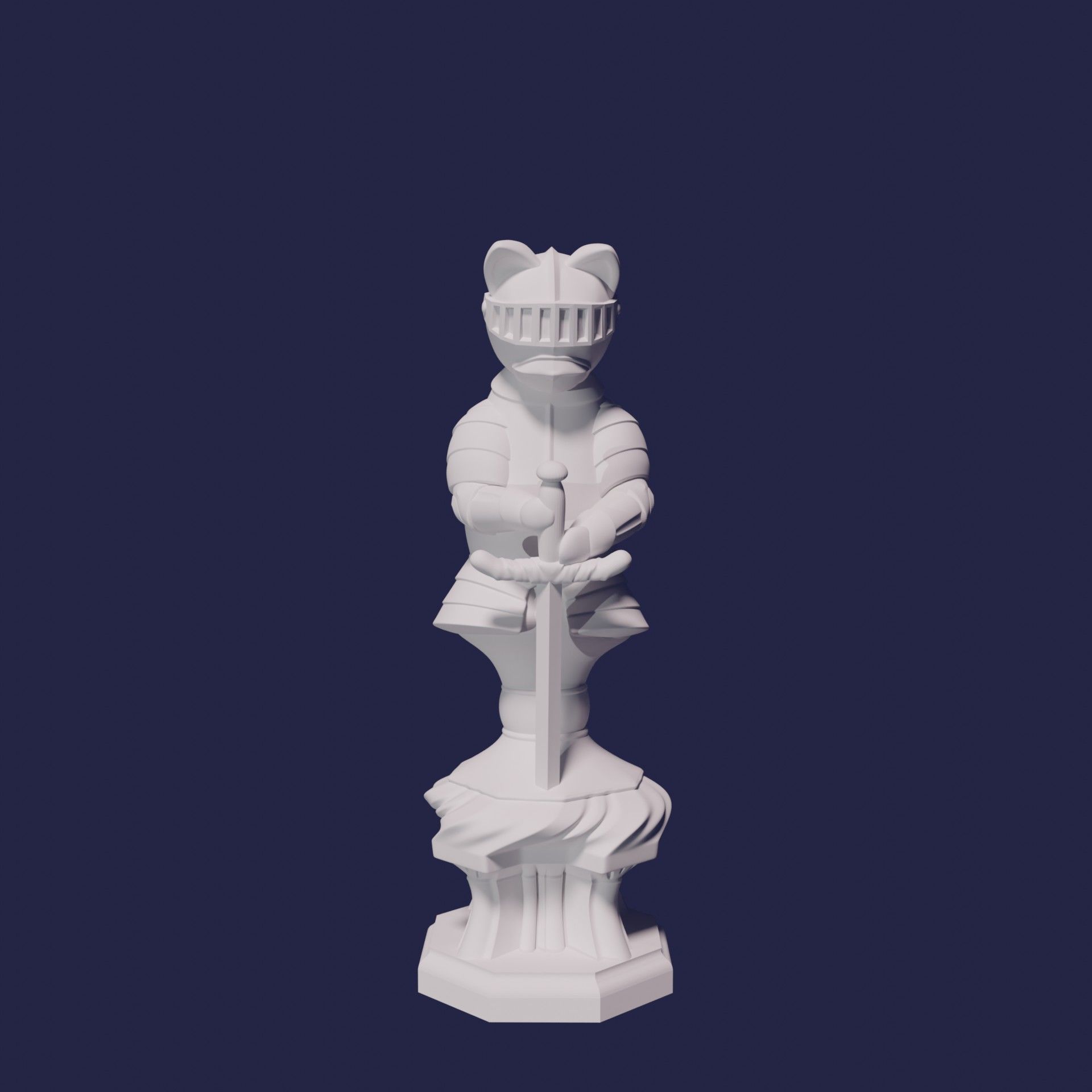 CAT CHESS SET 3D print model_9