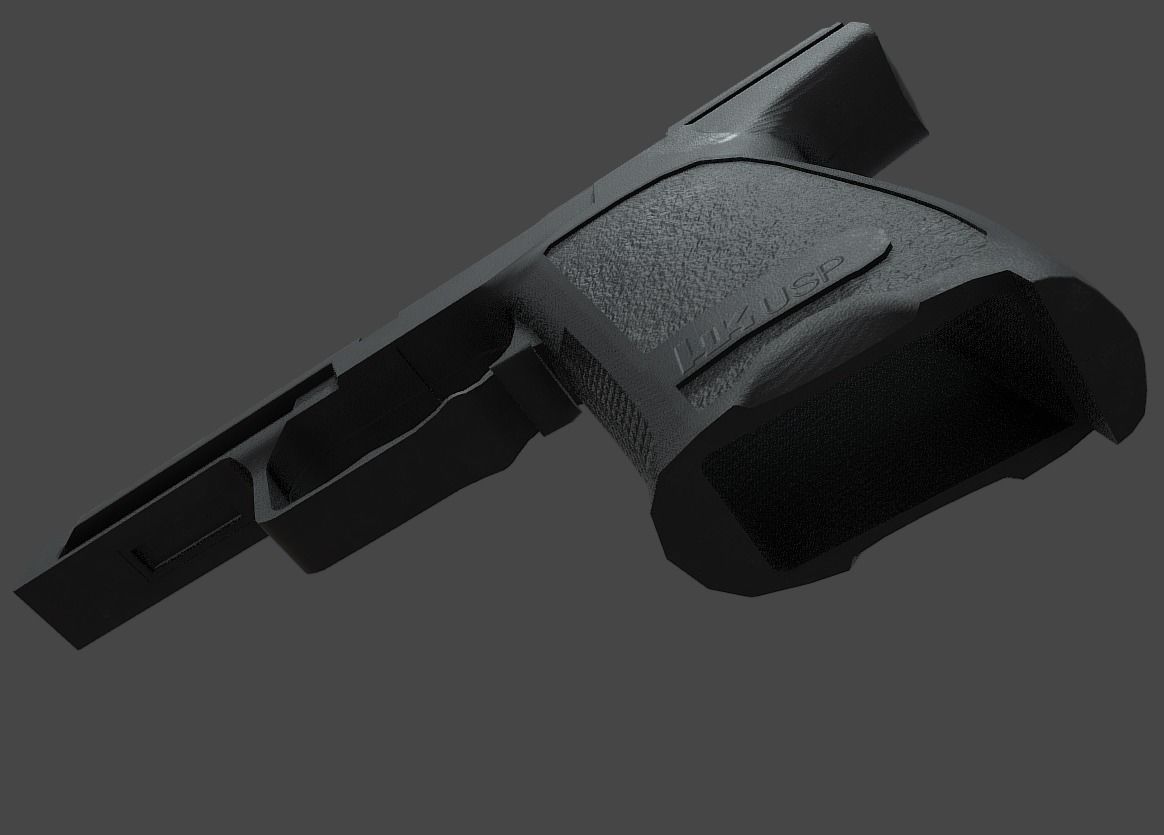 HK USP Match 9mmx19 Low-poly 3D model_12