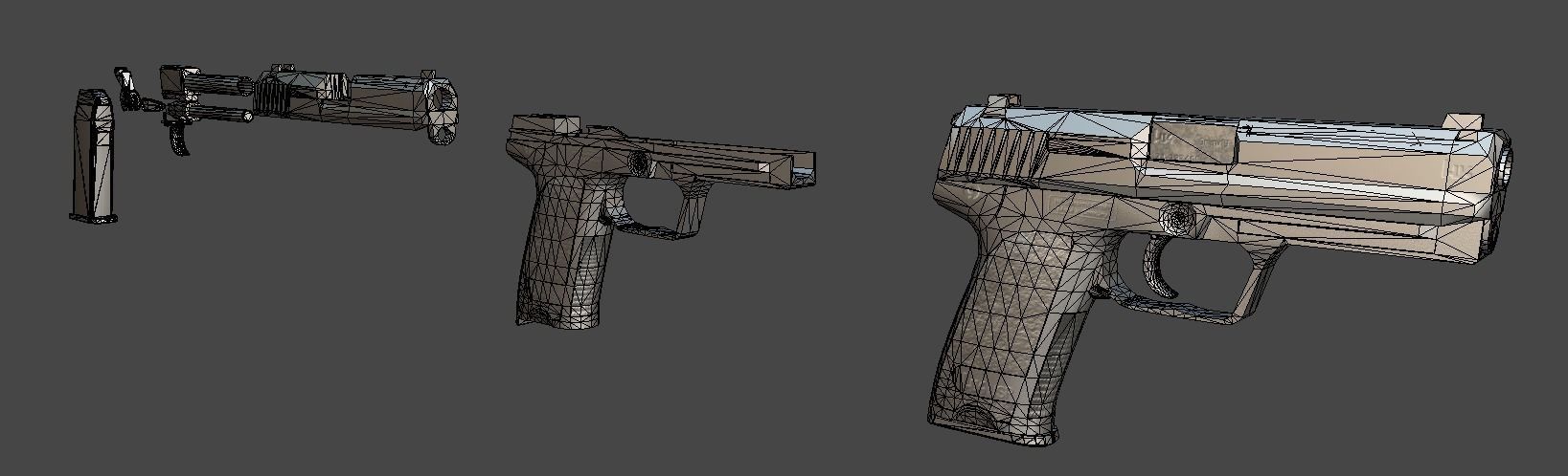HK USP Match 9mmx19 Low-poly 3D model_40