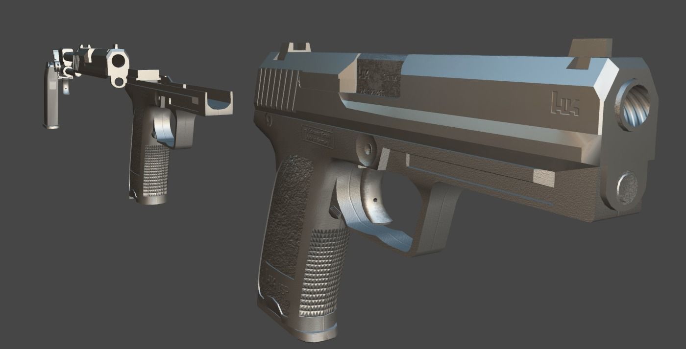 HK USP Match 9mmx19 Low-poly 3D model_27