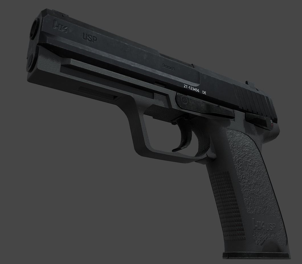 HK USP Match 9mmx19 Low-poly 3D model_2