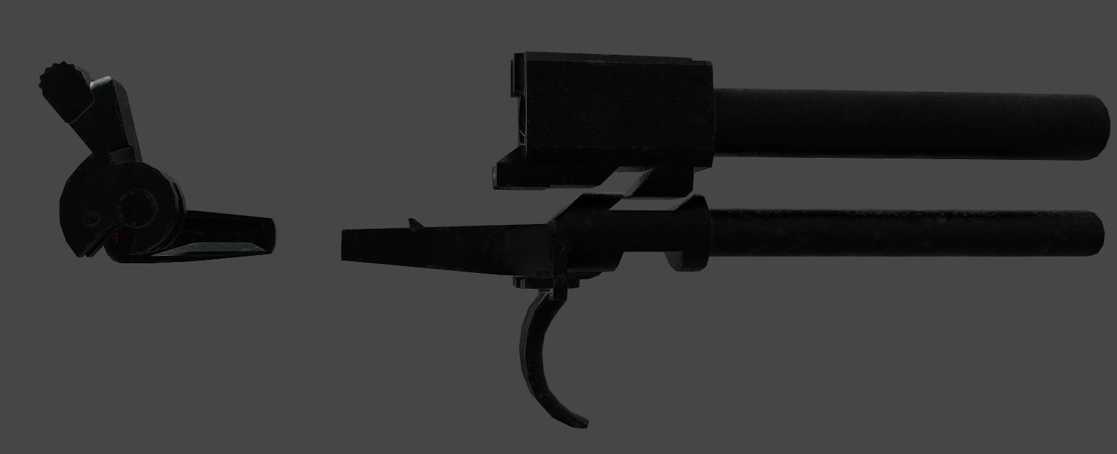 HK USP Match 9mmx19 Low-poly 3D model_19