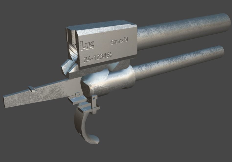 HK USP Match 9mmx19 Low-poly 3D model_32