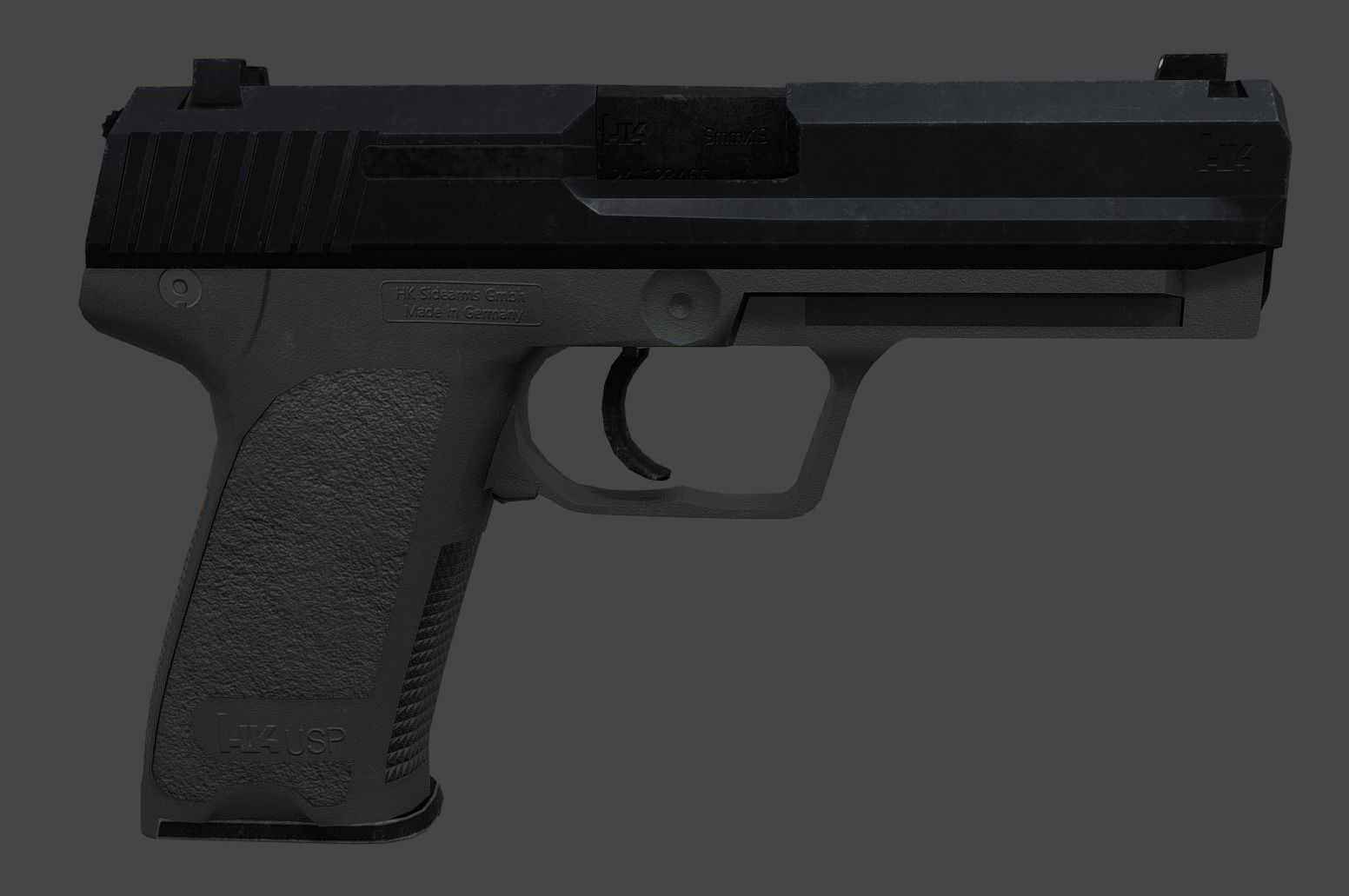 HK USP Match 9mmx19 Low-poly 3D model_8