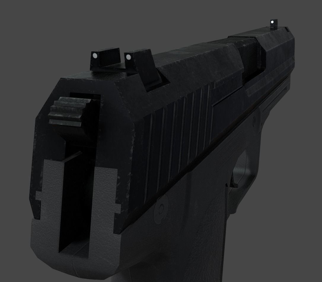 HK USP Match 9mmx19 Low-poly 3D model_7