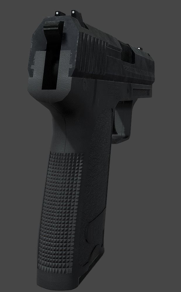 HK USP Match 9mmx19 Low-poly 3D model_4