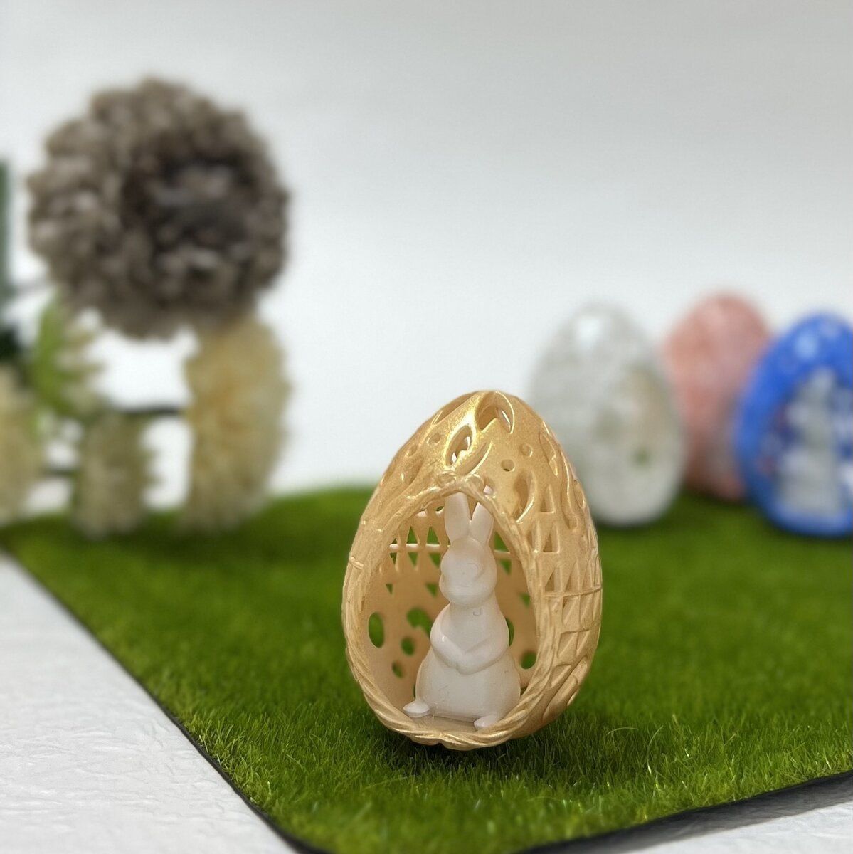SLEEPING RABBIT IN AN EASTER EGG 3D print model_2