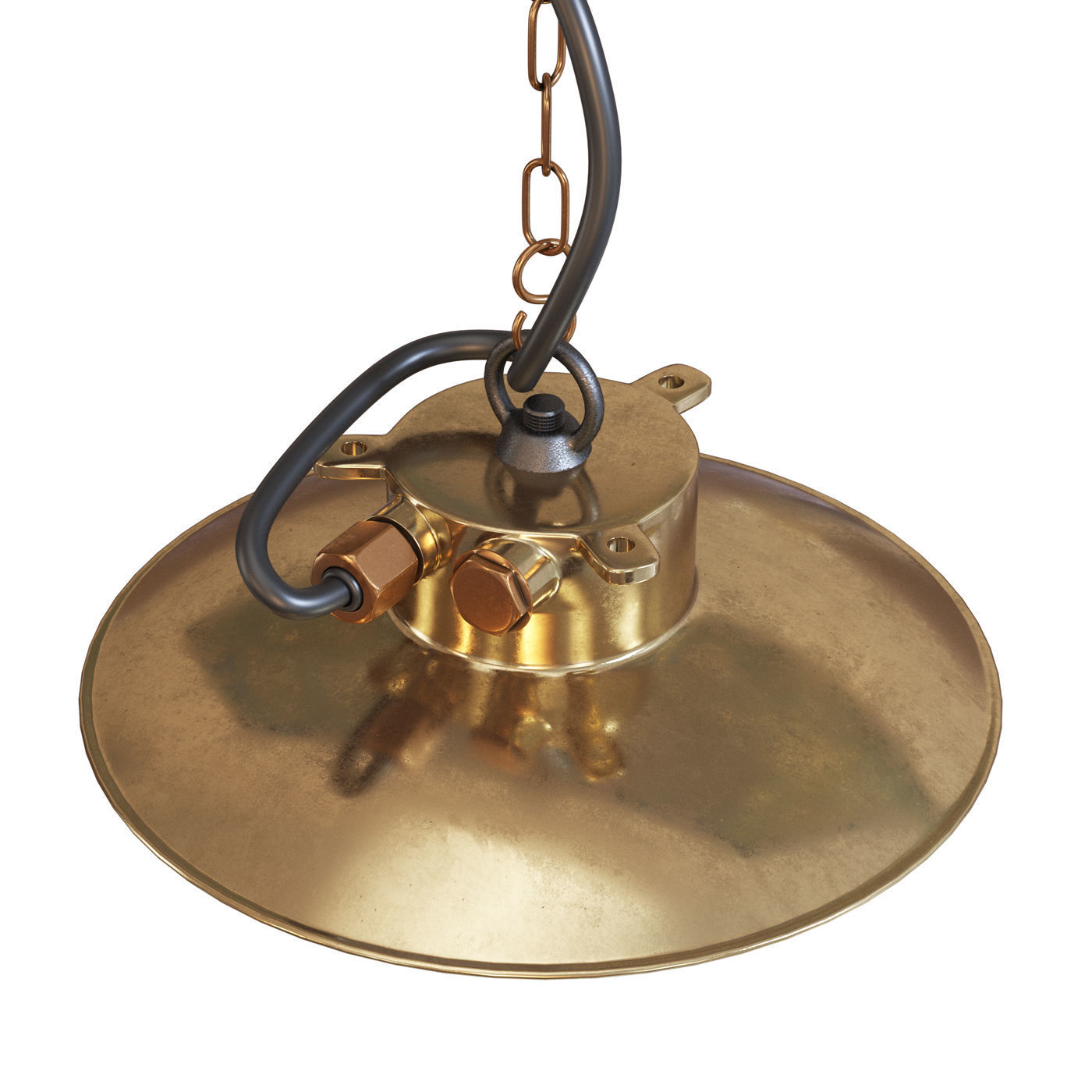 Pendant lamp Brass Explosion Proof 3D model_3