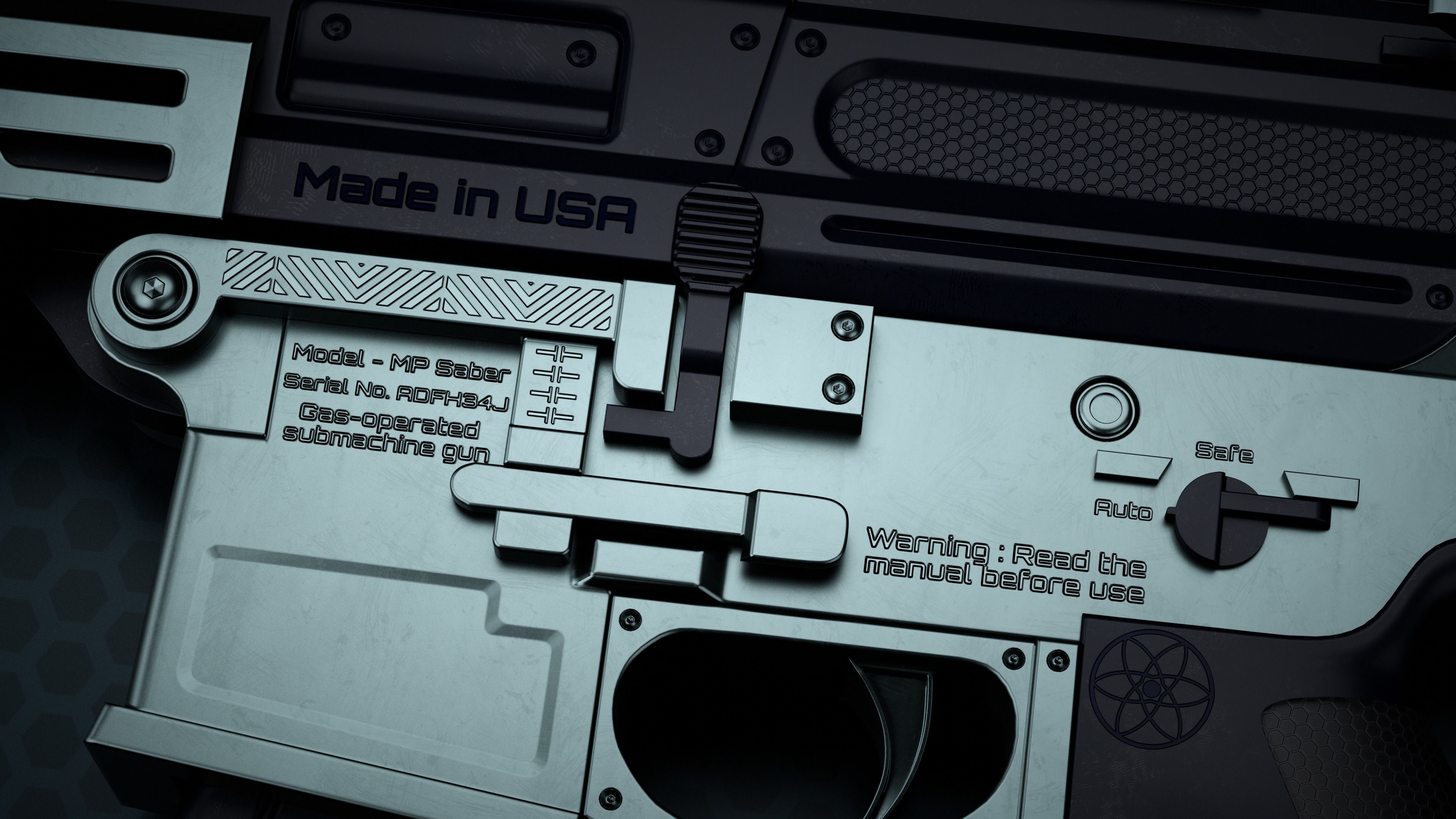 SP SABER SMG Low-poly 3D model_3