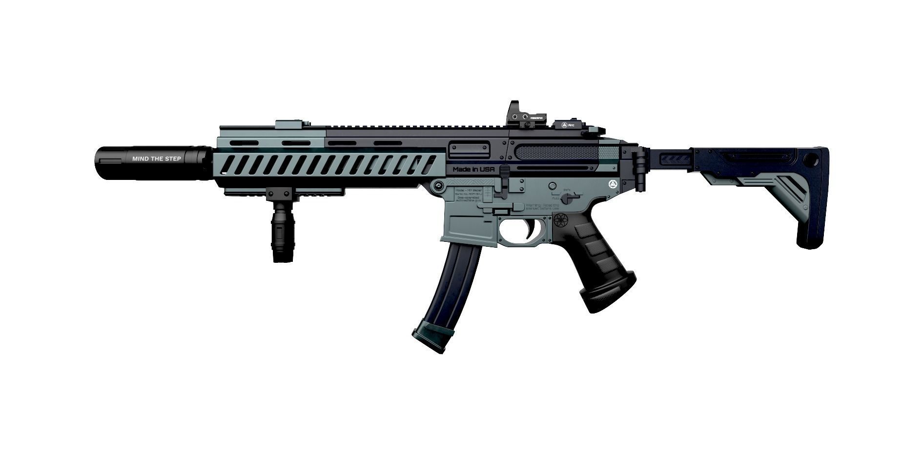 SP SABER SMG Low-poly 3D model_6