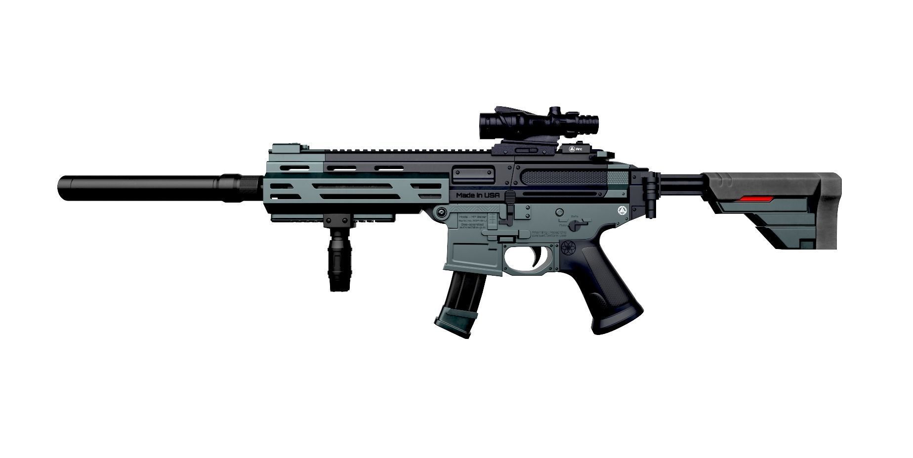 SP SABER SMG Low-poly 3D model_9