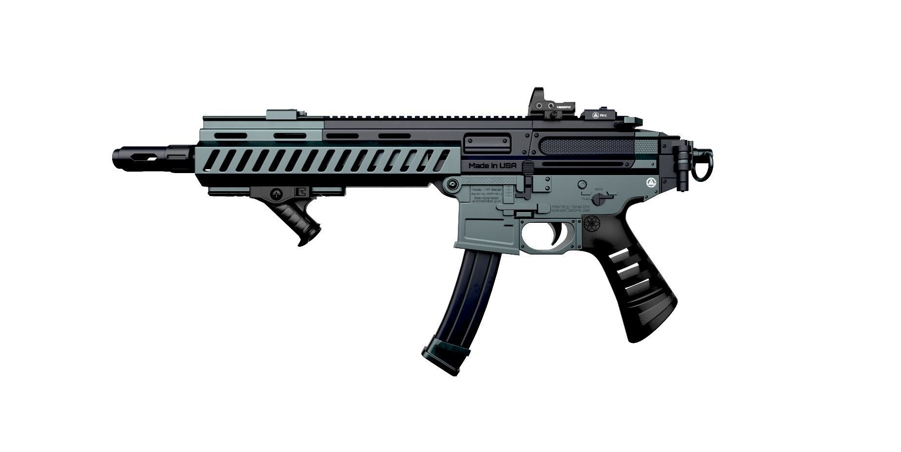 SP SABER SMG Low-poly 3D model_7