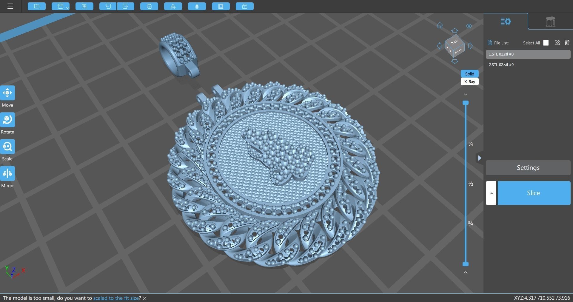 CUBAN Link PENDANT 3D print model_1