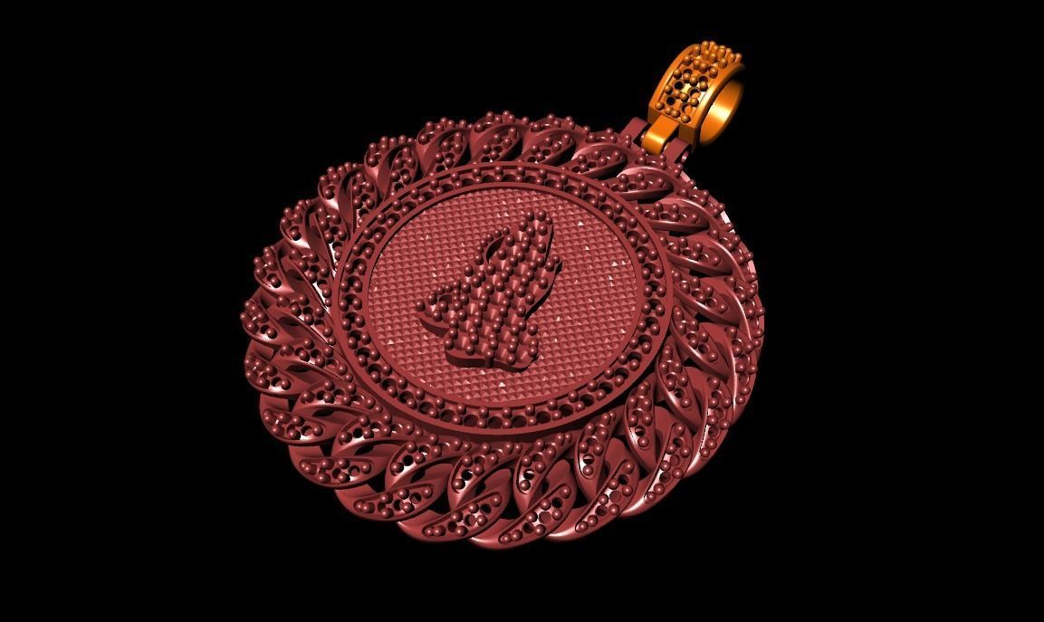 CUBAN Link PENDANT 3D print model_2