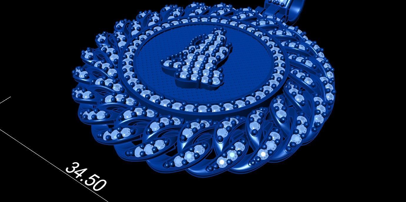 CUBAN Link PENDANT 3D print model_7
