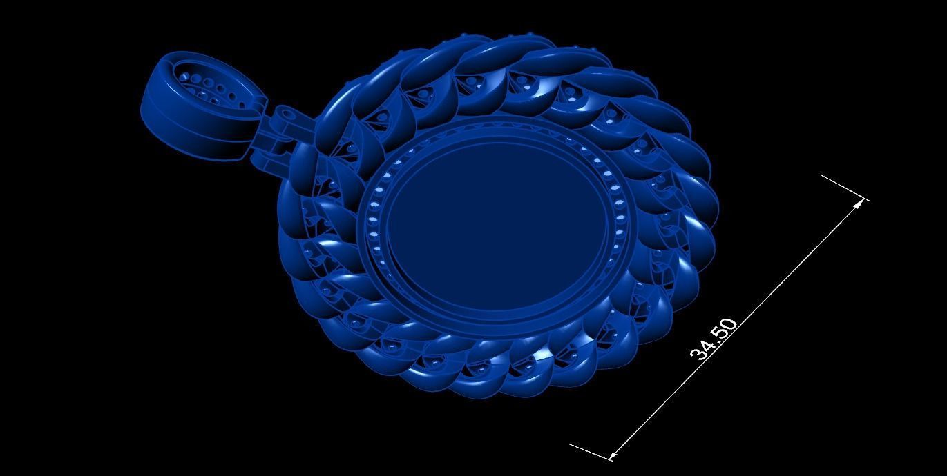 CUBAN Link PENDANT 3D print model_11