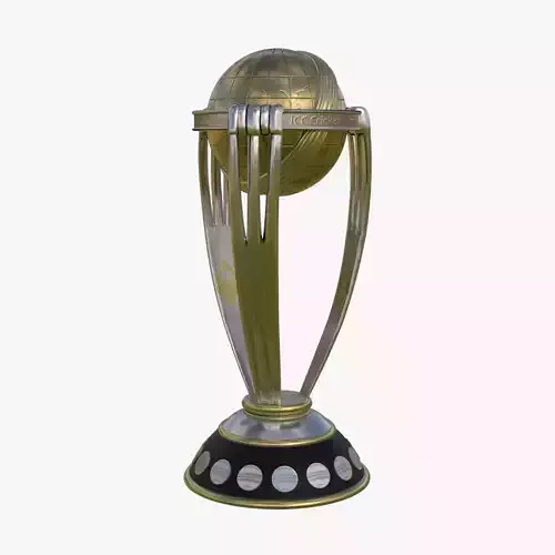 ICC Cricket World Cup Trophy Low-poly 3D model