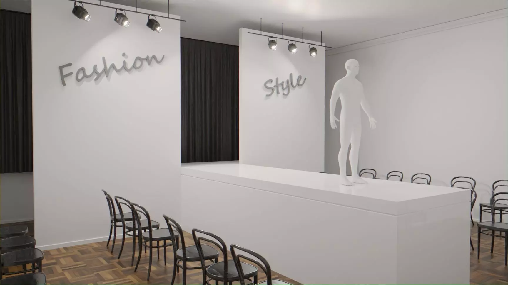 Fashion Show Stage Low-poly 3D model