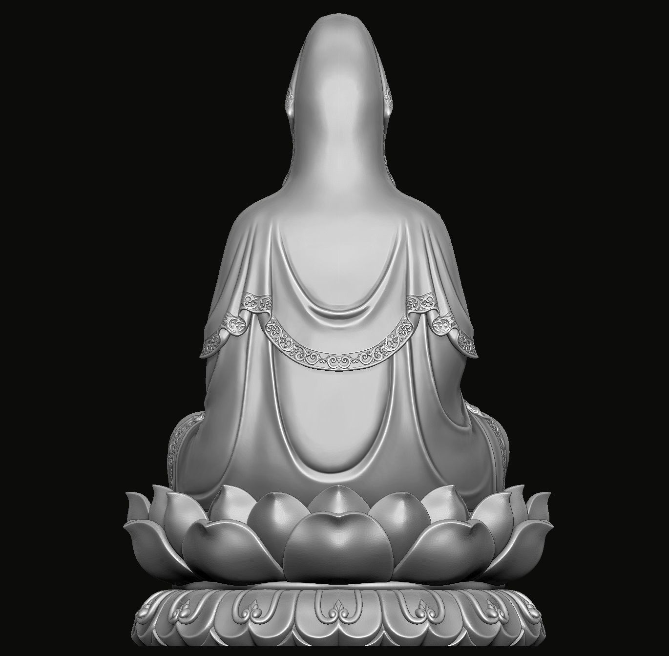 Guanyin Statue 3D print model_1