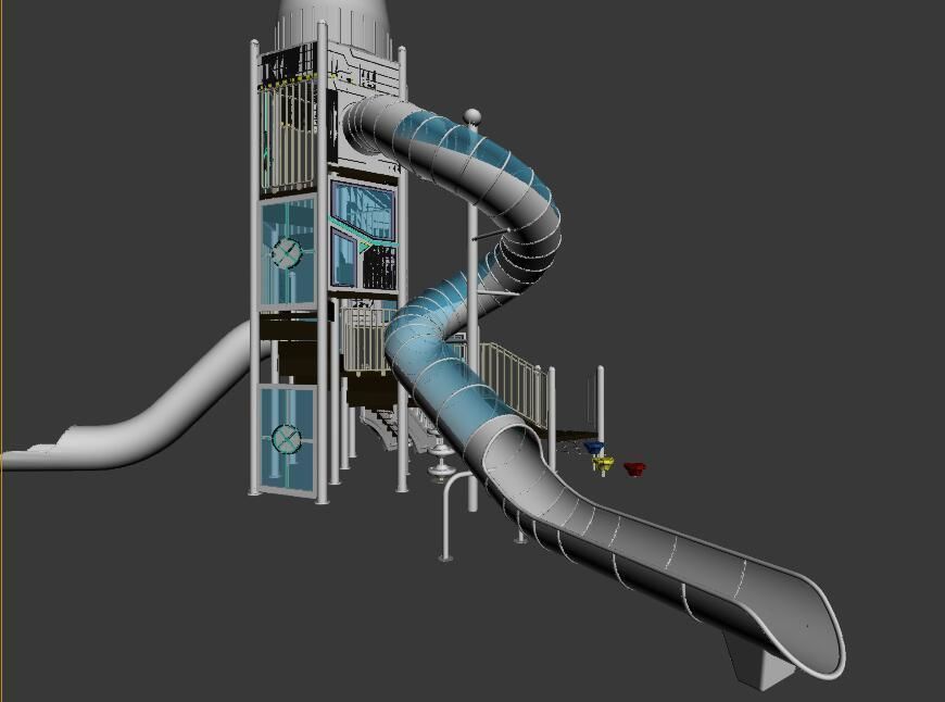 shuttle playground 3D model_2