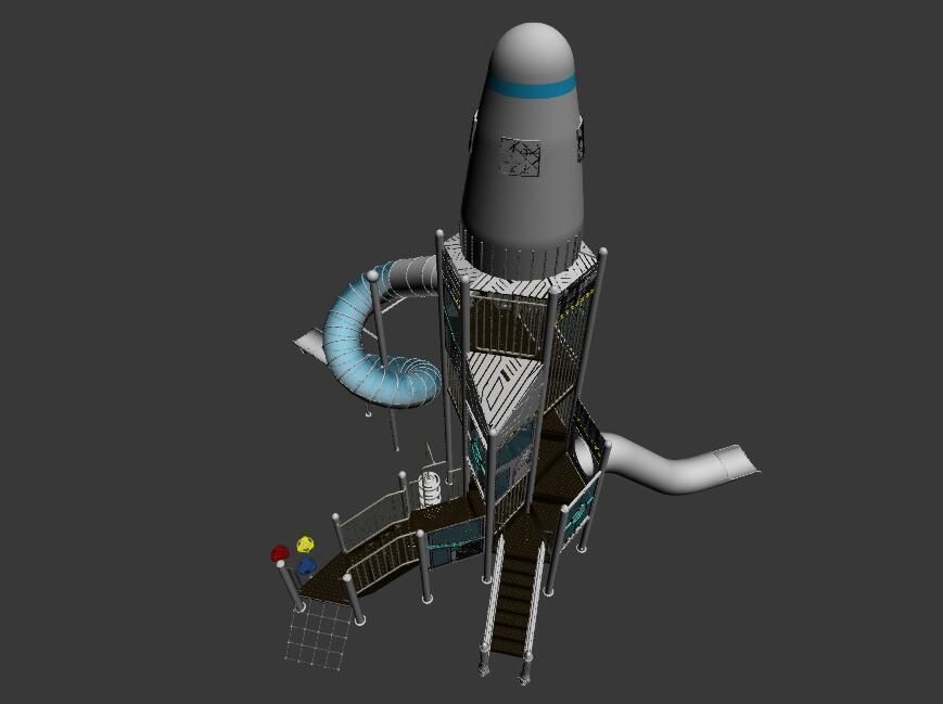 shuttle playground 3D model_7