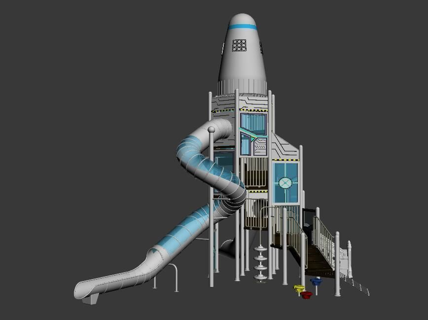 shuttle playground 3D model_9