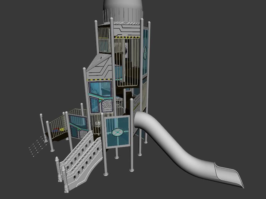 shuttle playground 3D model_5