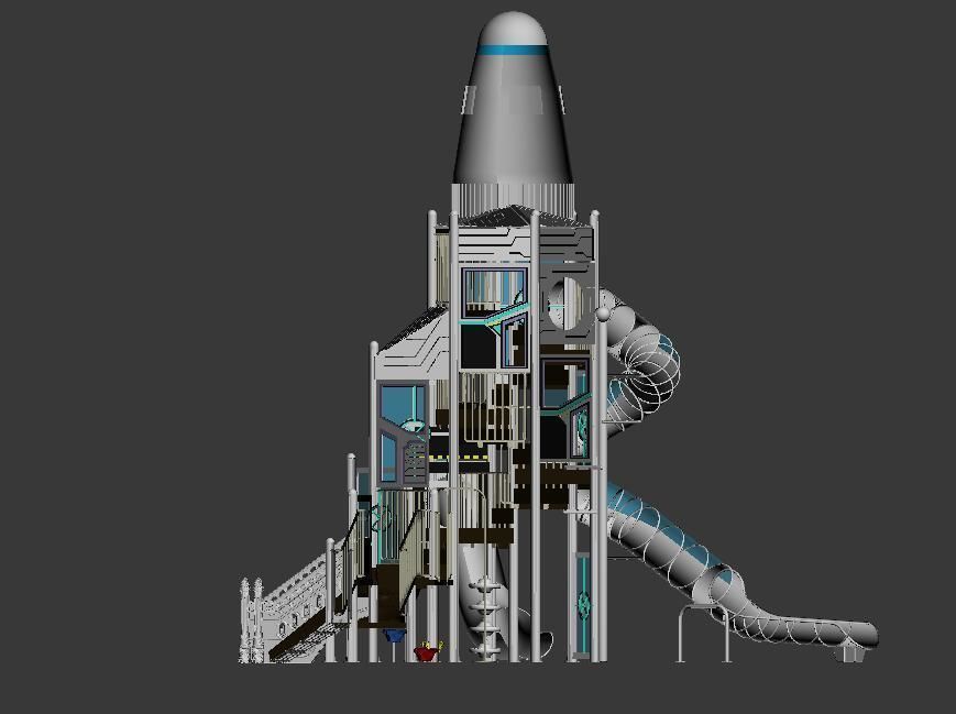 shuttle playground 3D model_6