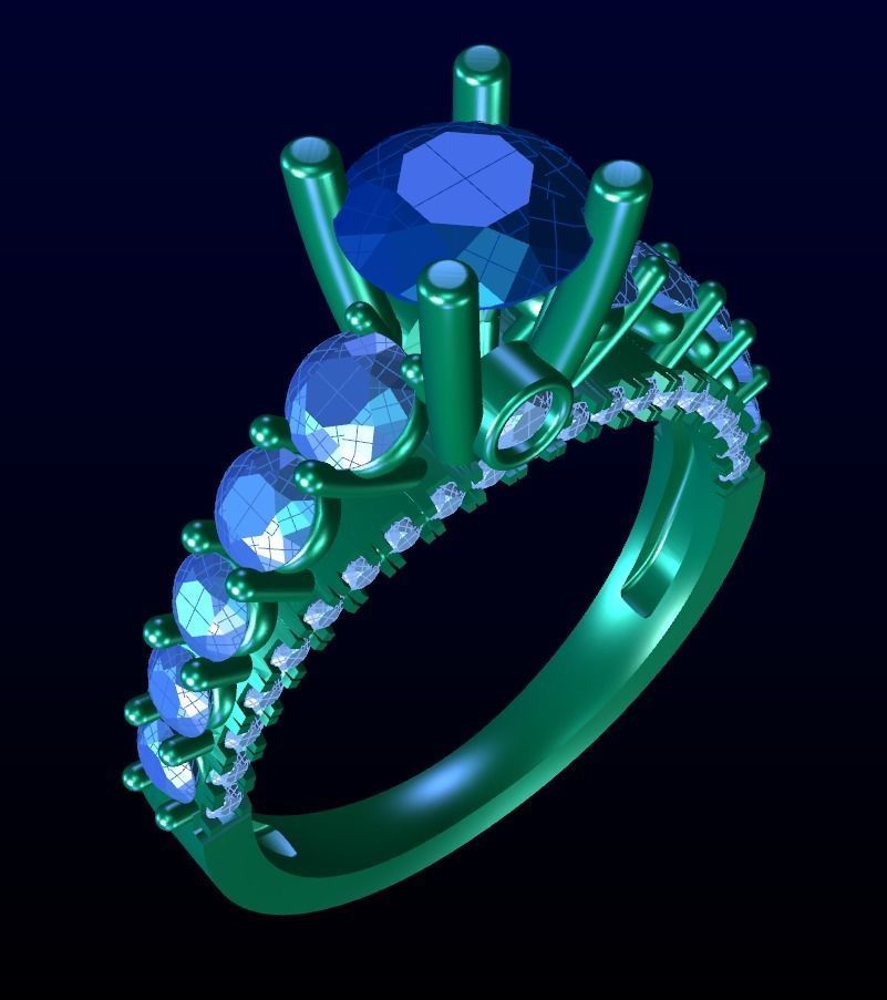 Engagement Ring 32 3D print model_7