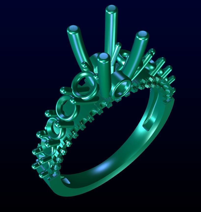 Engagement Ring 32 3D print model_6