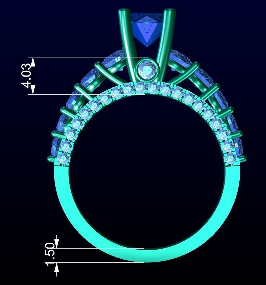 Engagement Ring 32 3D print model_4