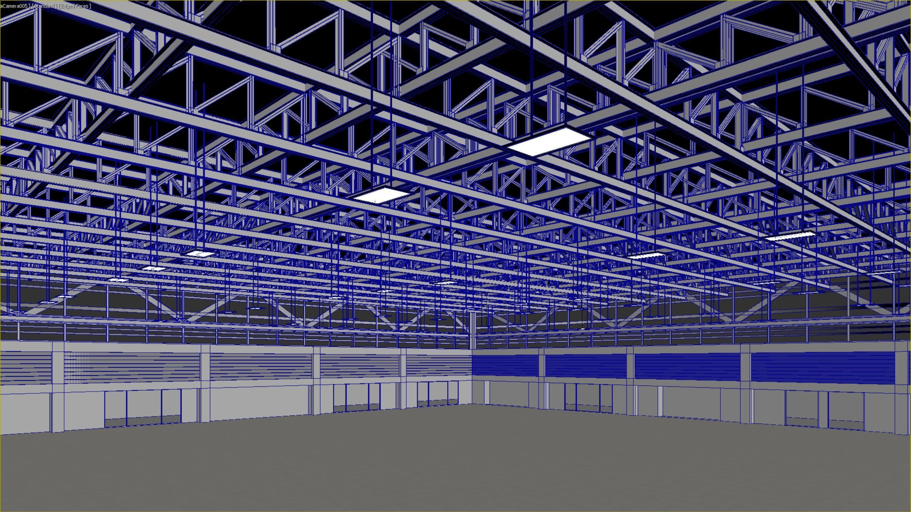 Lowpoly warehouse 11 Low-poly 3D model_9