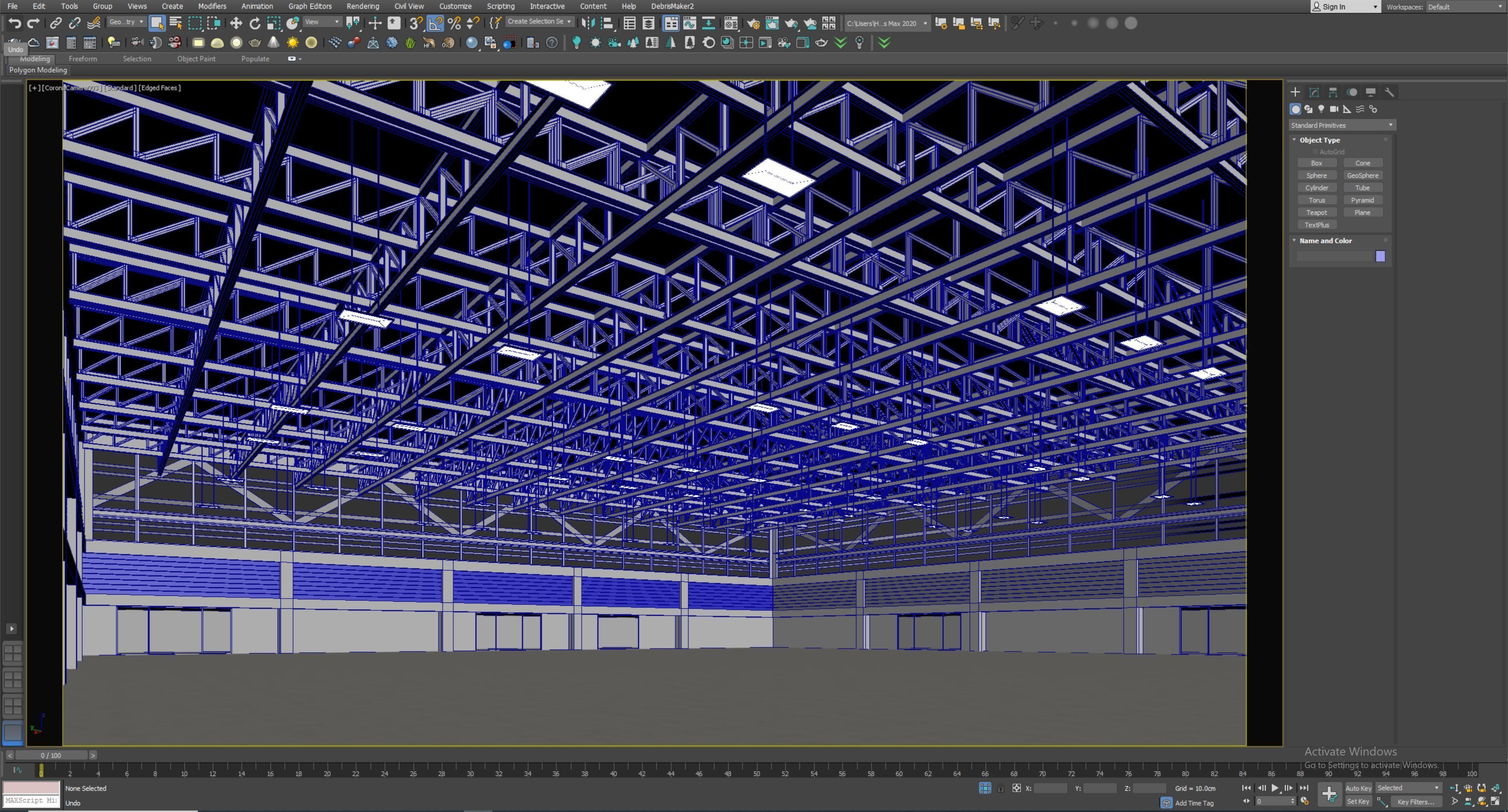 Lowpoly warehouse 11 Low-poly 3D model_8