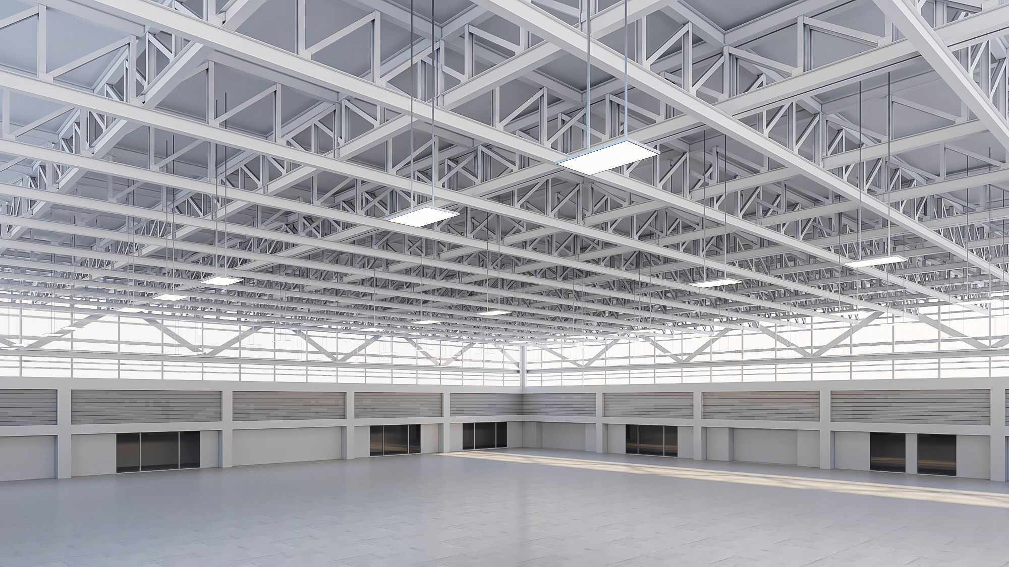 Lowpoly warehouse 11 Low-poly 3D model_4