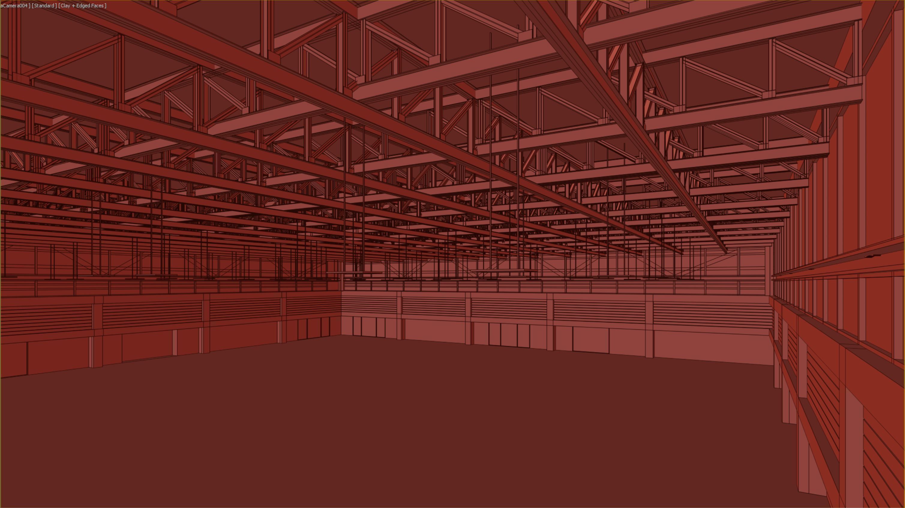 Lowpoly warehouse 11 Low-poly 3D model_7