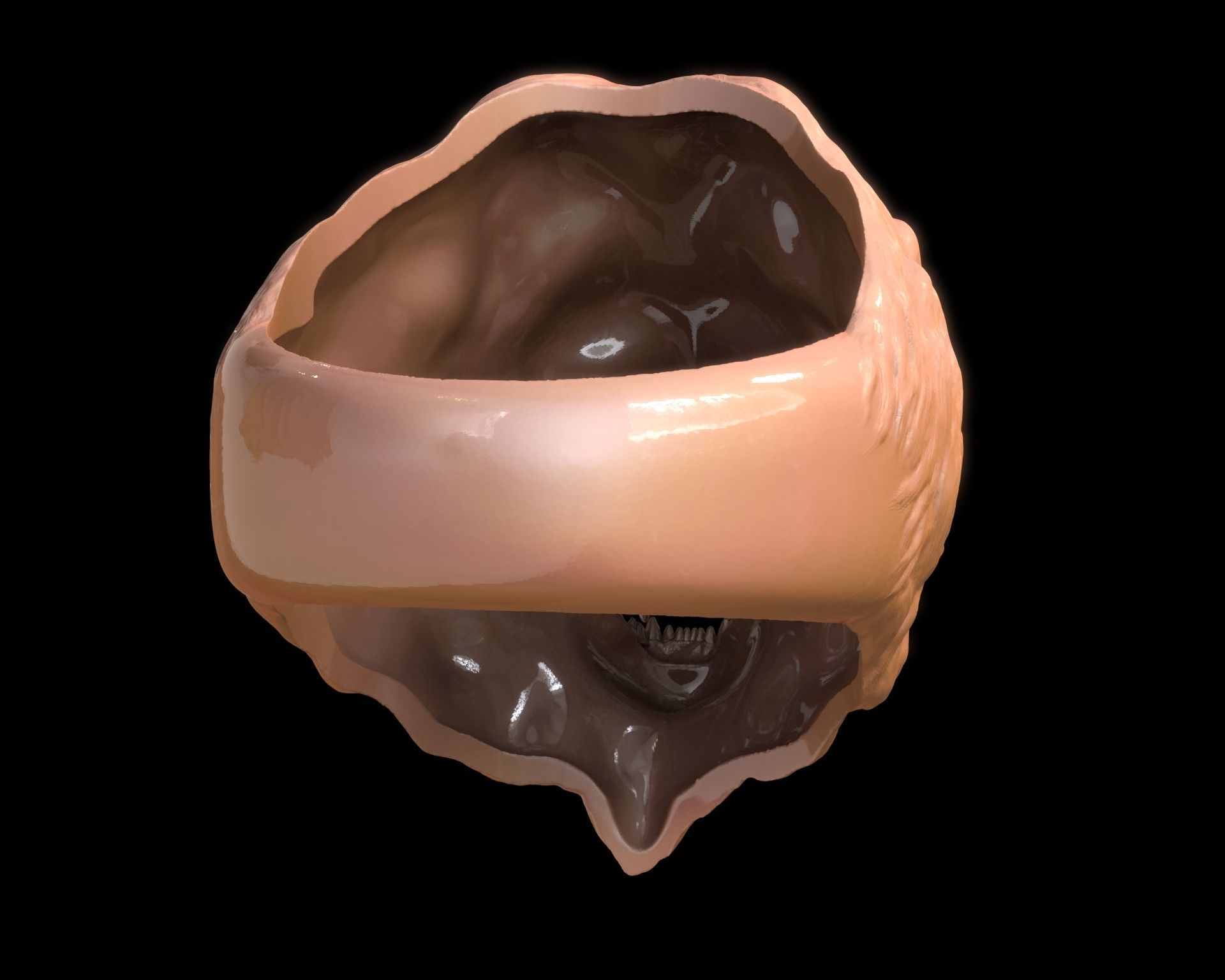 Lion Head Ring 3D print model_14