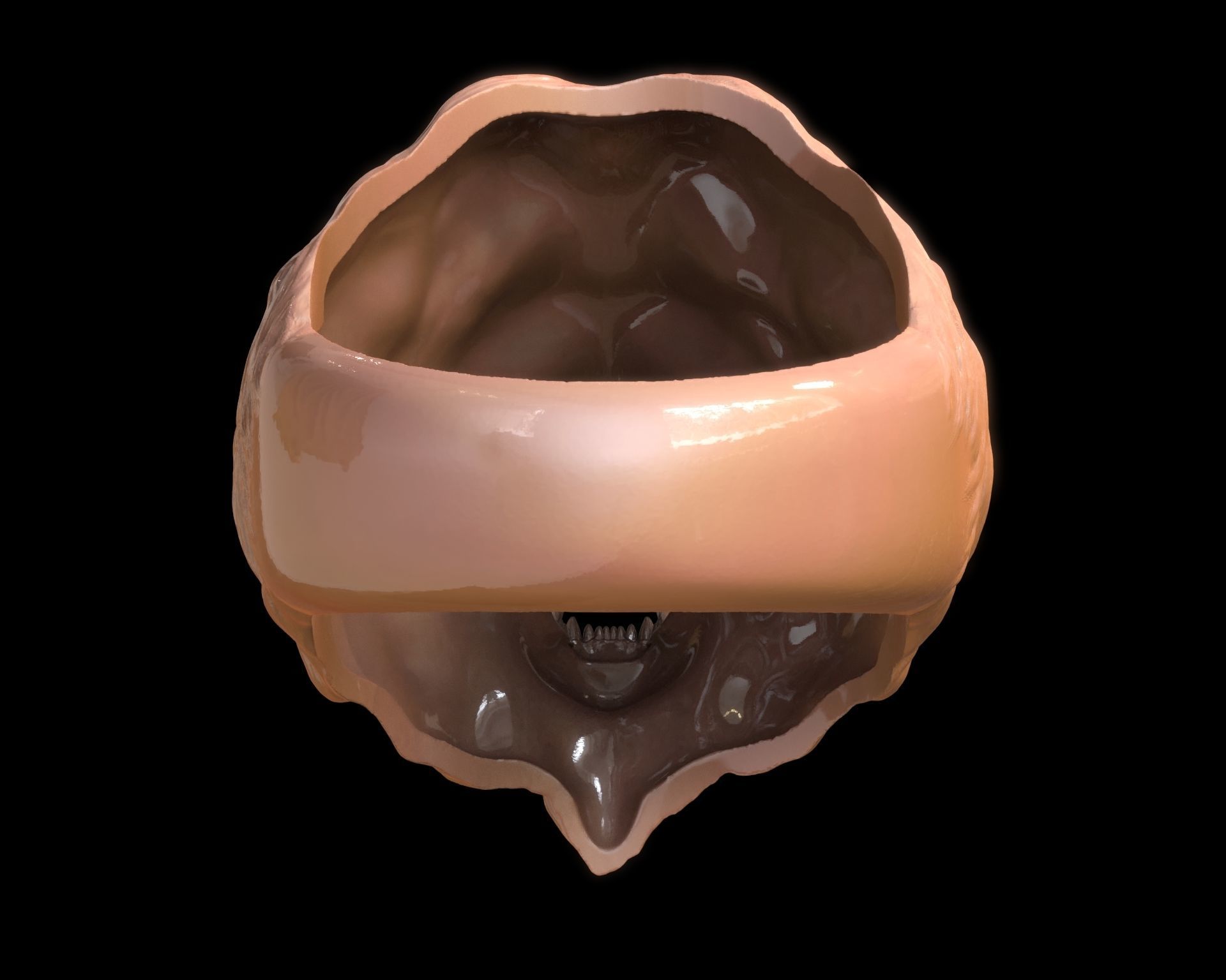 Lion Head Ring 3D print model_13