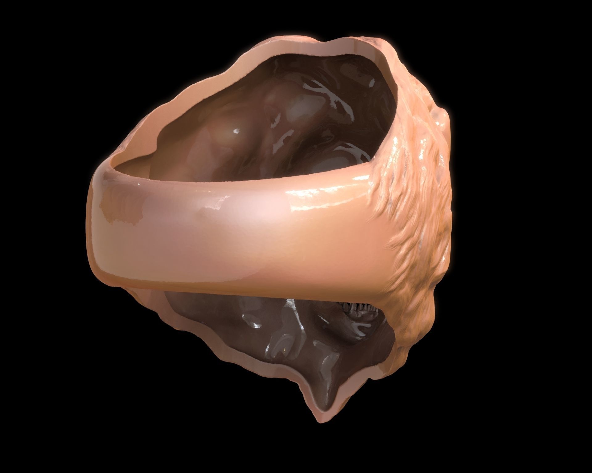 Lion Head Ring 3D print model_15