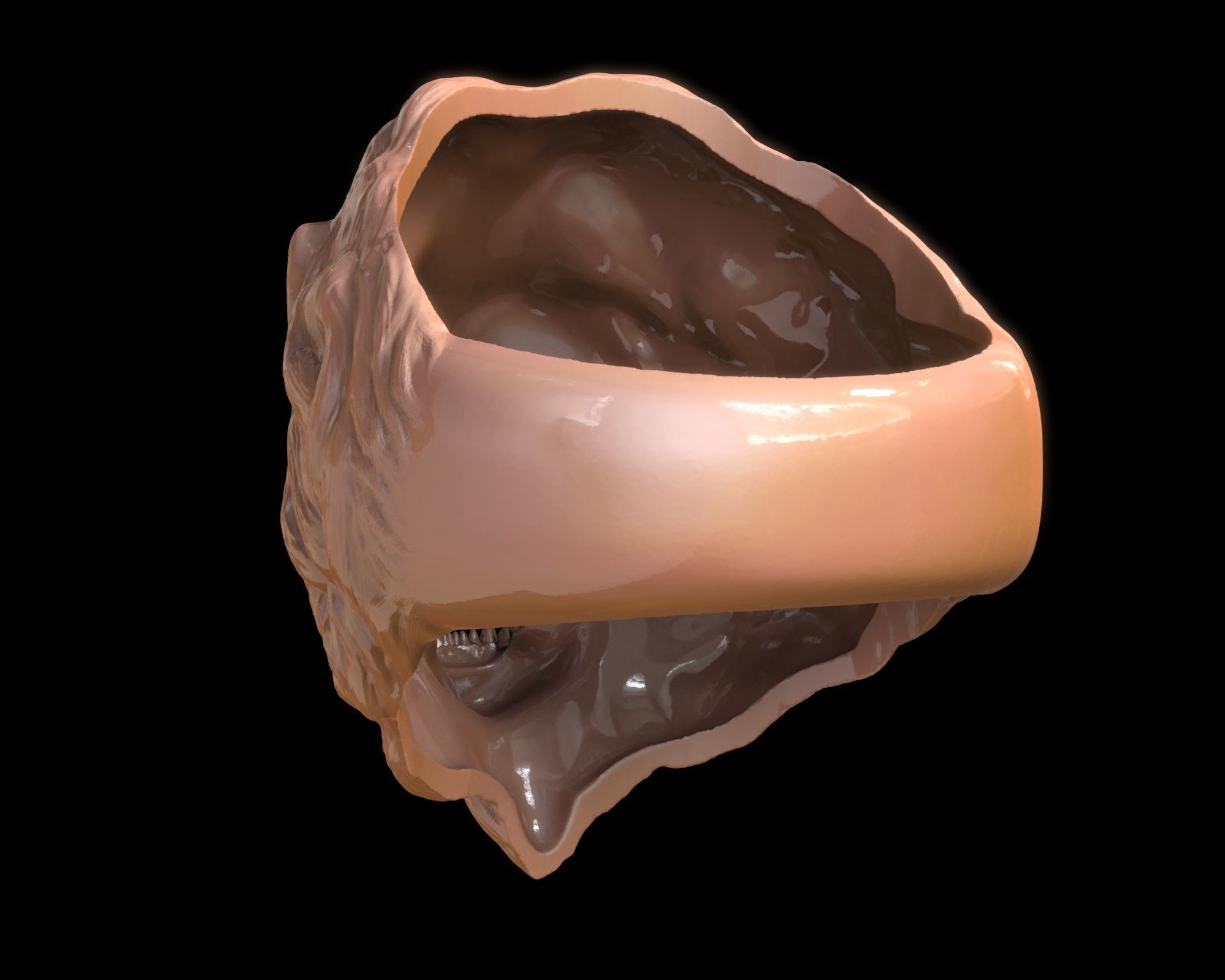 Lion Head Ring 3D print model_11